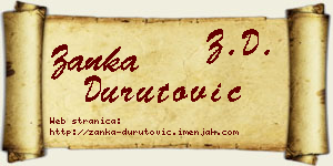 Žanka Durutović vizit kartica